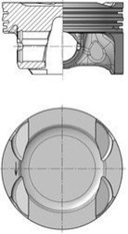 Поршень в комплекті на 1 циліндр, STD 40631600 Kolbenschmidt