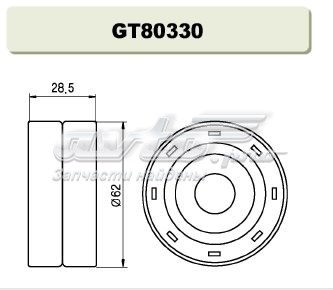 GT80330 GMB ролик ременя грм, паразитний