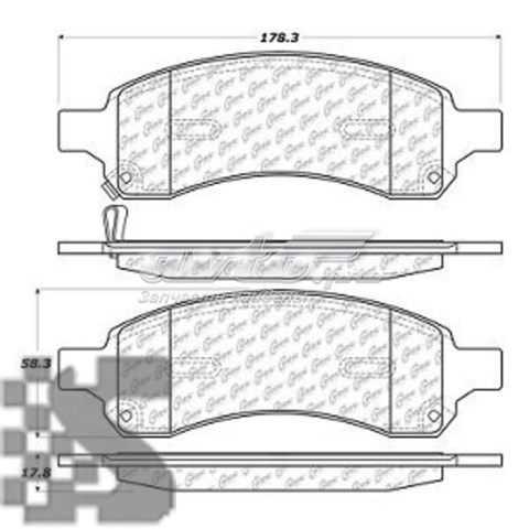 10211690 Centric Parts Передні гальмівні колодки