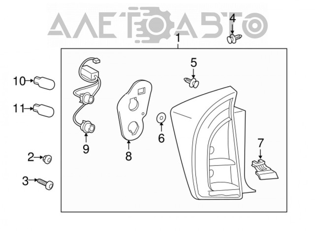 Ліхтар задній лівий Toyota Prius 