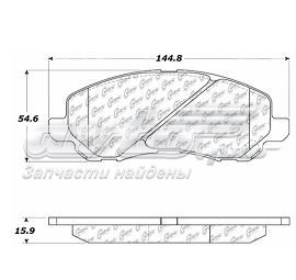 Передні тормозні колодки 10208660 Centric Parts
