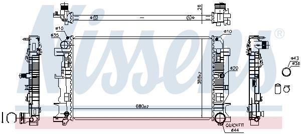 NIS67156A Nissens Радіатор охолодження двигуна