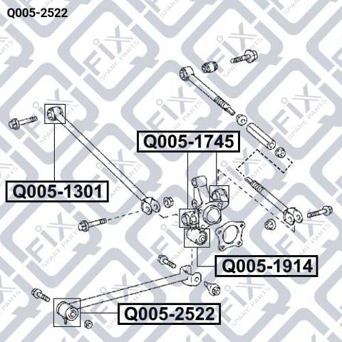 Сайлентблок заднього поздовжнього важеля Q0052522 Q-fix