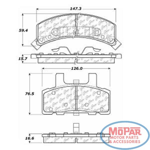 10203690 Centric Parts Передні гальмівні колодки