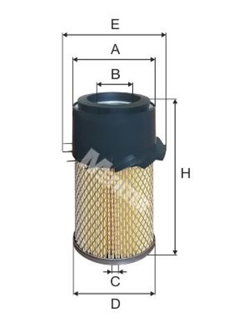 Фільтр повітряний A1008 Mfilter