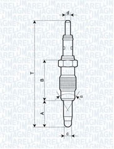 Свічка накалу 062900011304 Magneti Marelli