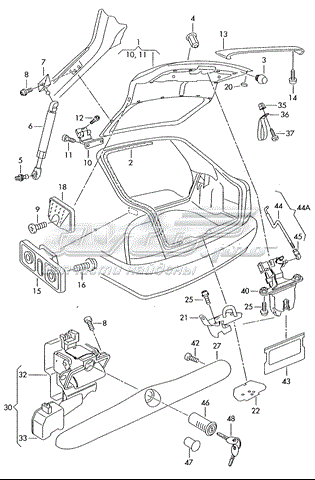 Двері багажника Skoda Octavia TOUR I A4