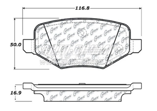 Задні гальмівні колодки Centric Parts 10313770 ціна, від 30.06 USD