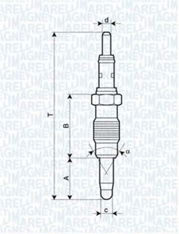 Свічка накалу 062900011304 Magneti Marelli