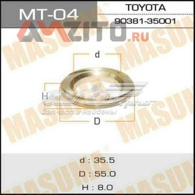 Втулка переднього поворотного кулака (цапфи) MT04 MASUMA