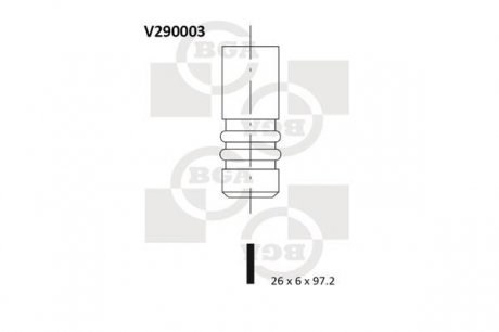 Клапан випускний V290003 BGA