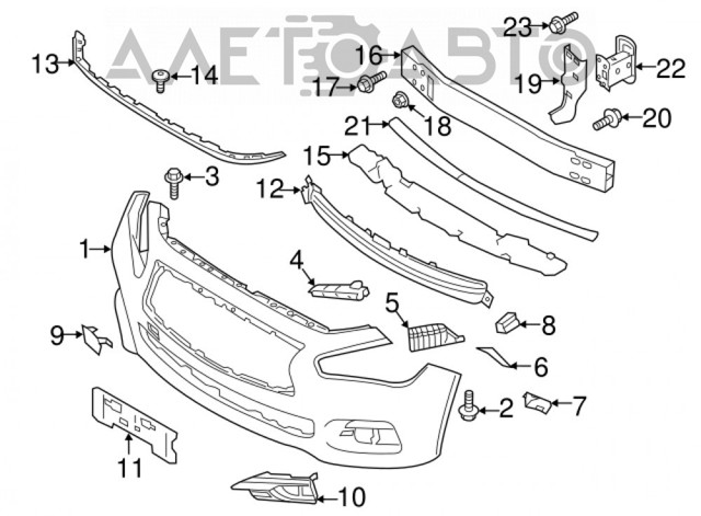 Кронштейн абсорбера переднього бампера FPS FP3310945 ціна, від 16.87 USD