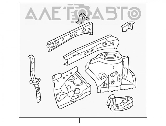 5370233140 Toyota Панель бризковика (лонжерона) моторного відсіку, ліва