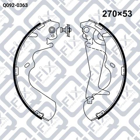 Колодки гальмові задні, барабанні Q-fix Q0920363 ціна, від 30.58 USD