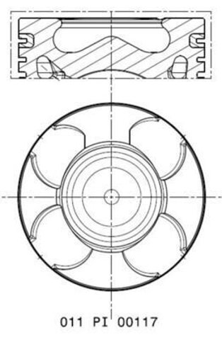 011PI00117002 Mahle Original Поршень в зборі