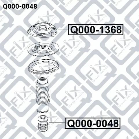 Буфер-відбійник амортизатора переднього Q0000048 Q-fix
