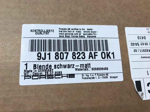  Porsche 9J1807823AFOK1