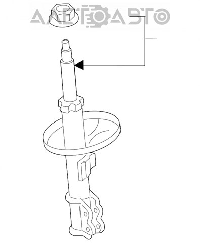 Амортизатор передній, лівий 4852009Z40 Toyota