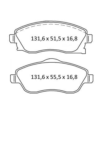 Передні тормозні колодки D464E Dafmi