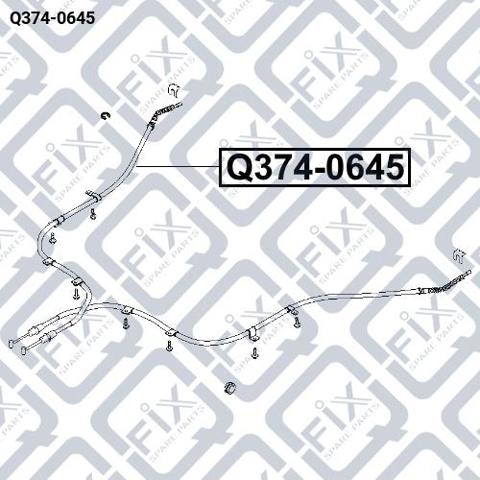 Купити Q3740645 Q-fix Трос ручного гальма задній, правий