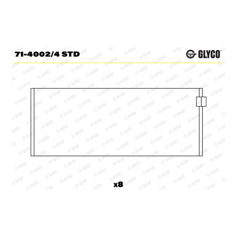 Шатунні вклалиші колінвала STD Glyco 7140024STD ціна, від 36.15 USD