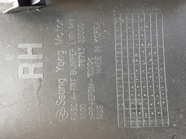 Накладка бампера переднього, права Ssang Yong 7871335000 ціна, від 12.38 USD