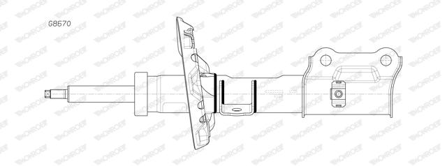 G8670 Monroe Амортизатор передньої підвіски