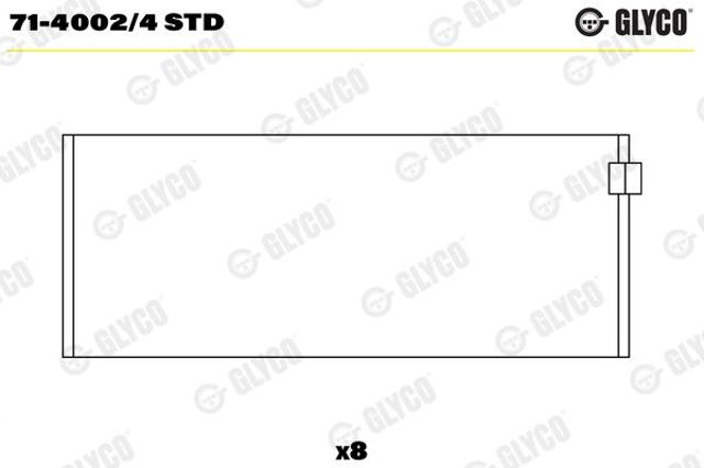 7140024STD Glyco Підшипник шатуна