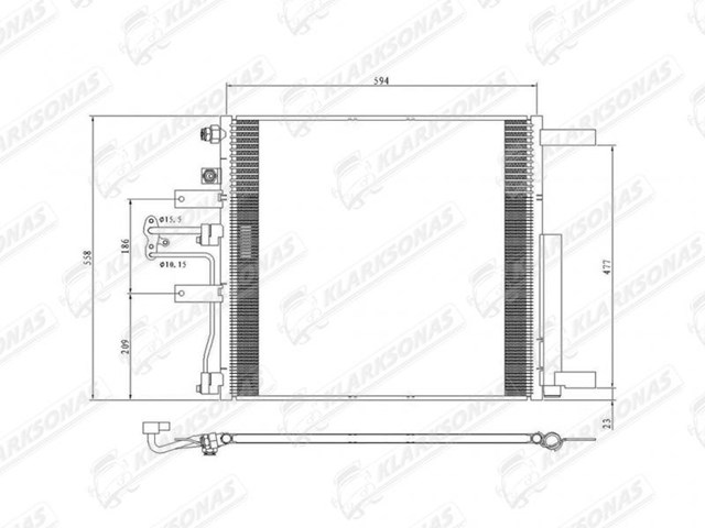 52014632AA Market (OEM) радіатор кондиціонера