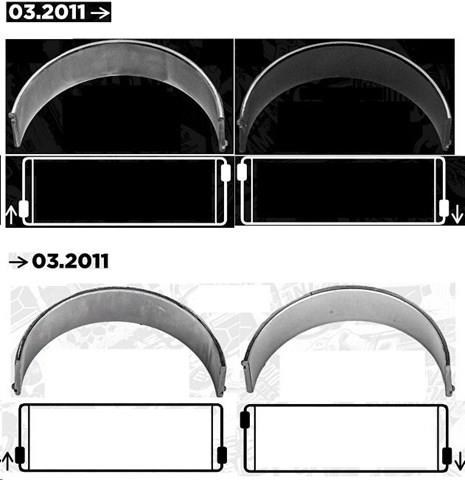 Купити 11247846019 BMW Вкладиші колінвала, корінні, комплект, 1-й ремонт (+0,25)