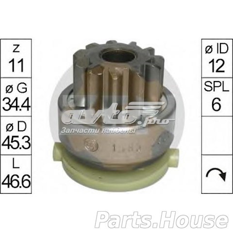 Бендикс стартера ZN1585 ZEN