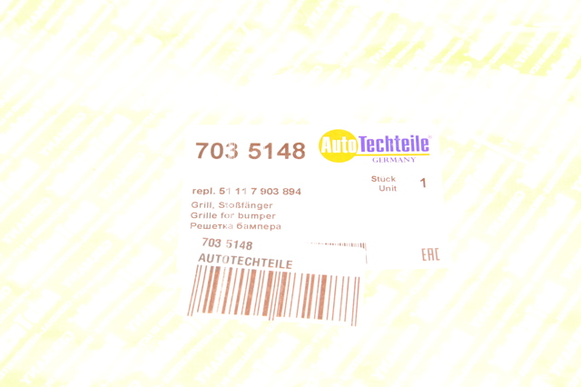 Решітка переднього бампера, центральна Autotechteile 7035148 ціна, від 17.93 USD