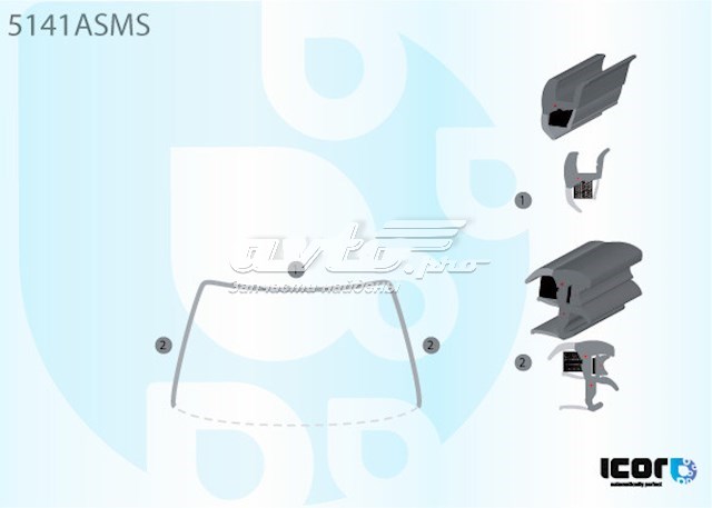 Молдинг вітрового скла FPS GS3439P120X ціна, від 47.33 USD