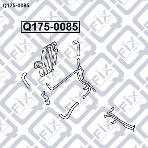 Радіатор охолодження, АКПП Q-fix Q1750085 ціна, від 56.43 USD
