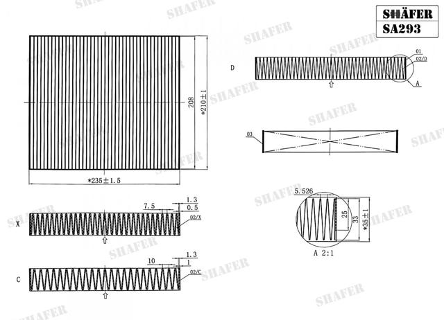 Фільтр салону SA293 Shafer