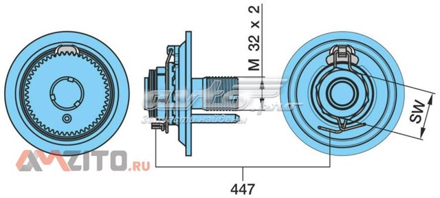 Гайка маточини задньої BPW 0900137030 ціна, від 41.37 USD