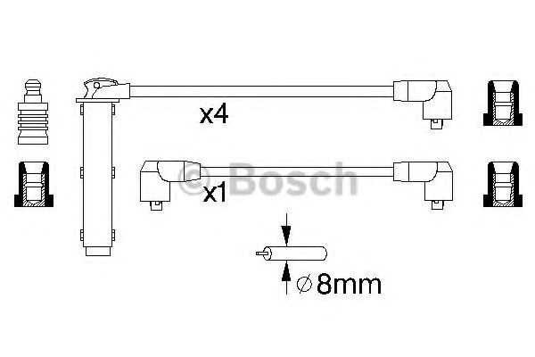 Купити 986356802 Bosch Провід високовольтні, комплект