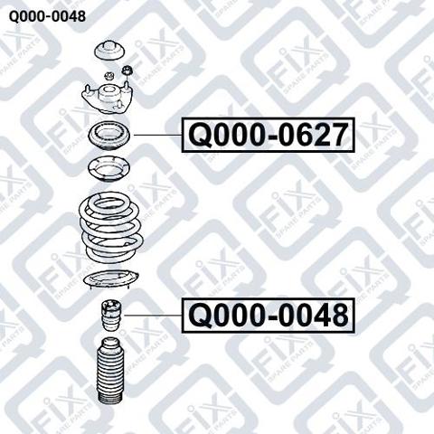 Буфер-відбійник амортизатора переднього Q-fix Q0000048 ціна, від 4.36 USD