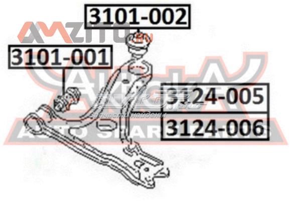 Важіль передньої підвіски нижній, лівий/правий 3124006 Akitaka