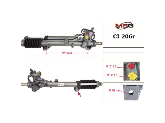 Купити CI205R MSG Rebuilding Рульова рейка