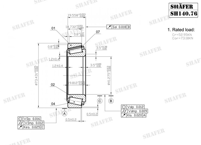 Підшипник ступиці SH14076 Shafer