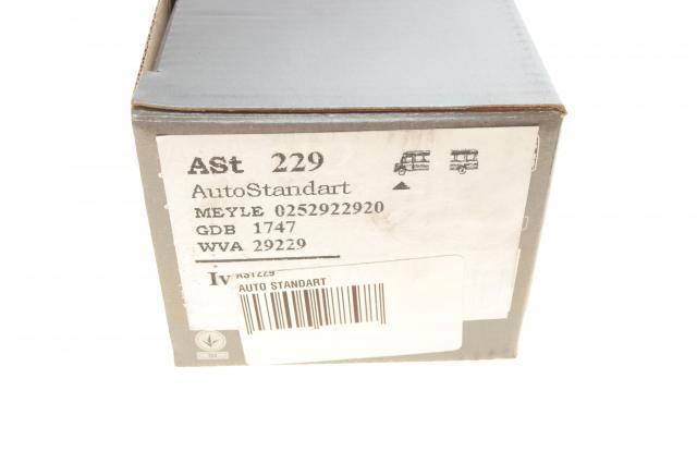 Купити AST229 AST Колодки гальмівні передні, дискові