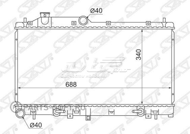 Купити SB0005BL SAT Радіатор двигуна