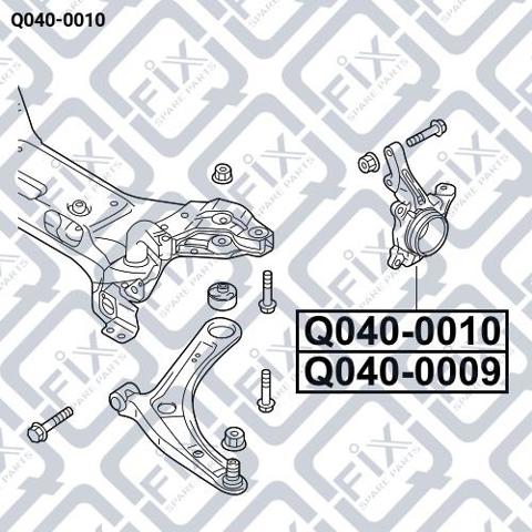 Цапфа передні праві Q-fix Q0400010 ціна, від 50.07 USD