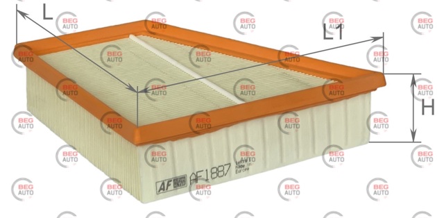 Елемент повітряного фільтра Alpha Filter AF1887 ціна, від 3.89 USD