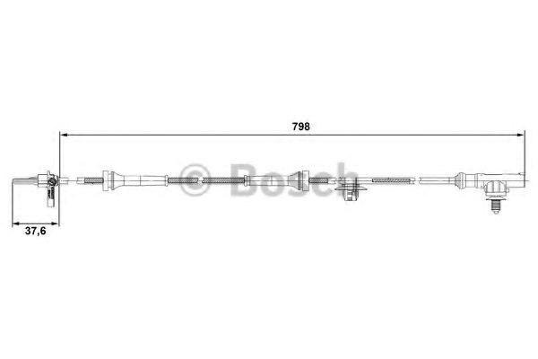 265007687 Bosch датчик абс (abs передній)