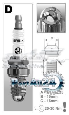 Свічки автомобільні Brisk DX15LTC1 ціна, від 5.95 USD