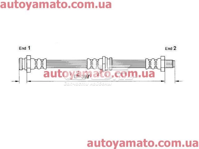 Шланг гальмівний передній K&K FT0090 ціна, від 9.61 USD