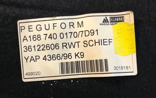 A1687400170 Mercedes 