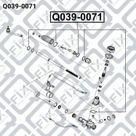 Ремкомплект рульової рейки Q0390071 Q-fix